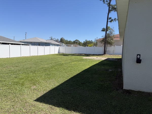 Backyard rear view